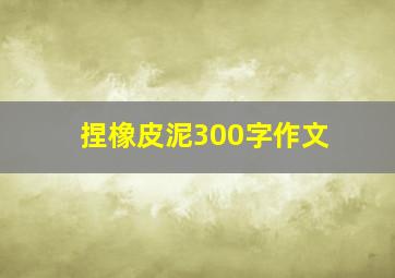 捏橡皮泥300字作文