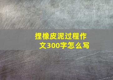 捏橡皮泥过程作文300字怎么写