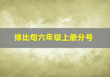 排比句六年级上册分号