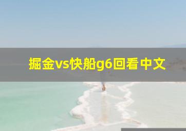 掘金vs快船g6回看中文