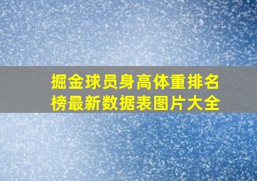 掘金球员身高体重排名榜最新数据表图片大全