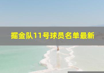 掘金队11号球员名单最新