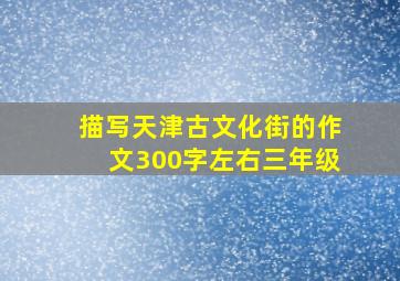 描写天津古文化街的作文300字左右三年级