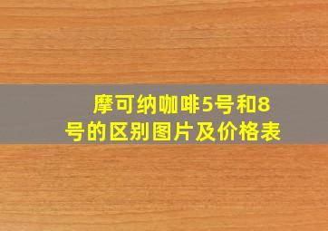 摩可纳咖啡5号和8号的区别图片及价格表