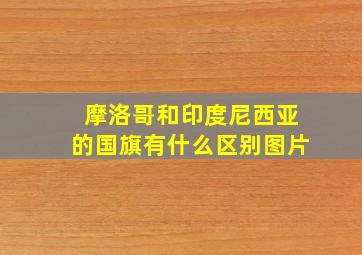 摩洛哥和印度尼西亚的国旗有什么区别图片