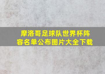 摩洛哥足球队世界杯阵容名单公布图片大全下载