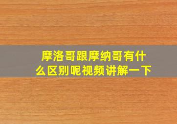 摩洛哥跟摩纳哥有什么区别呢视频讲解一下