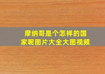 摩纳哥是个怎样的国家呢图片大全大图视频