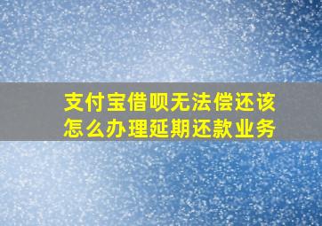 支付宝借呗无法偿还该怎么办理延期还款业务