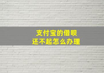 支付宝的借呗还不起怎么办理