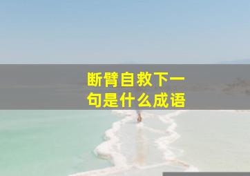 断臂自救下一句是什么成语