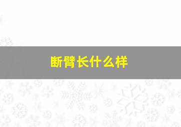 断臂长什么样