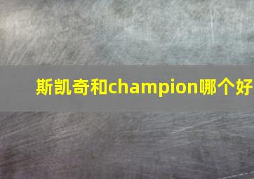 斯凯奇和champion哪个好