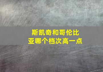 斯凯奇和哥伦比亚哪个档次高一点