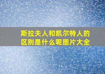 斯拉夫人和凯尔特人的区别是什么呢图片大全