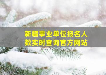 新疆事业单位报名人数实时查询官方网站