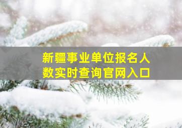 新疆事业单位报名人数实时查询官网入口