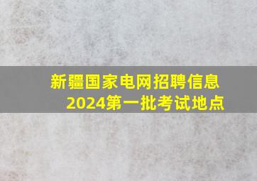 新疆国家电网招聘信息2024第一批考试地点