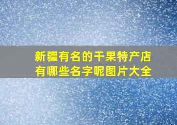 新疆有名的干果特产店有哪些名字呢图片大全