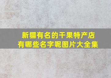 新疆有名的干果特产店有哪些名字呢图片大全集