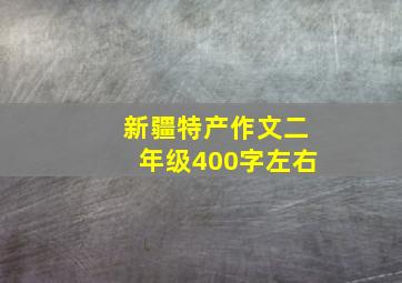 新疆特产作文二年级400字左右