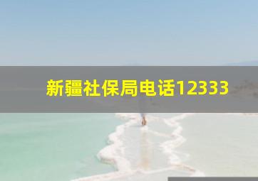 新疆社保局电话12333