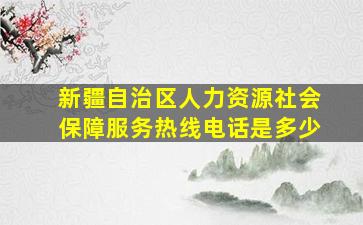 新疆自治区人力资源社会保障服务热线电话是多少