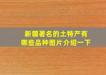 新疆著名的土特产有哪些品种图片介绍一下