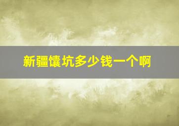 新疆馕坑多少钱一个啊