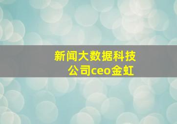 新闻大数据科技公司ceo金虹