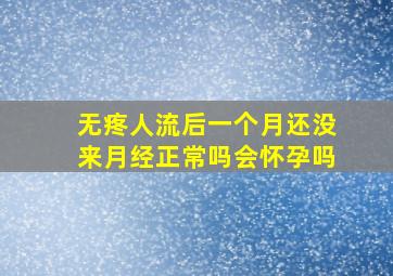 无疼人流后一个月还没来月经正常吗会怀孕吗