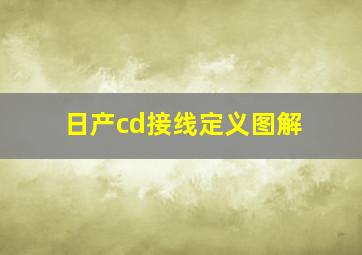 日产cd接线定义图解