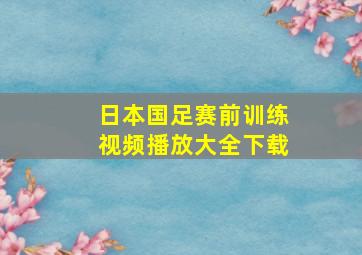 日本国足赛前训练视频播放大全下载