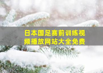 日本国足赛前训练视频播放网站大全免费