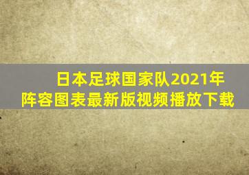 日本足球国家队2021年阵容图表最新版视频播放下载