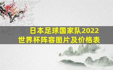 日本足球国家队2022世界杯阵容图片及价格表