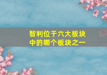 智利位于六大板块中的哪个板块之一