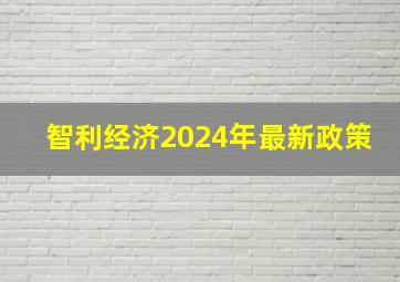 智利经济2024年最新政策