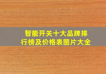 智能开关十大品牌排行榜及价格表图片大全