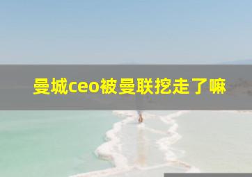 曼城ceo被曼联挖走了嘛