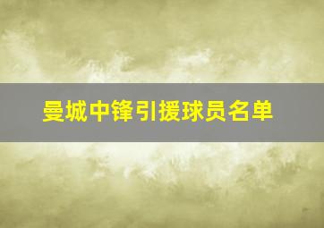 曼城中锋引援球员名单