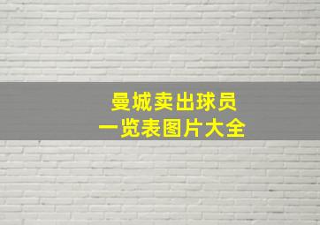 曼城卖出球员一览表图片大全