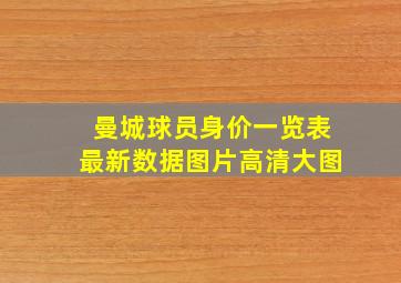 曼城球员身价一览表最新数据图片高清大图