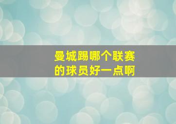 曼城踢哪个联赛的球员好一点啊