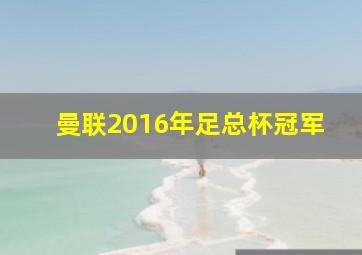 曼联2016年足总杯冠军