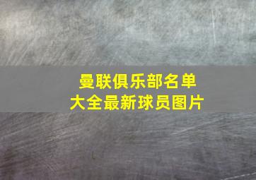 曼联俱乐部名单大全最新球员图片