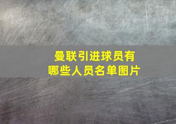 曼联引进球员有哪些人员名单图片