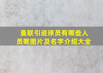 曼联引进球员有哪些人员呢图片及名字介绍大全