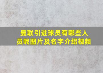 曼联引进球员有哪些人员呢图片及名字介绍视频