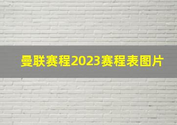 曼联赛程2023赛程表图片